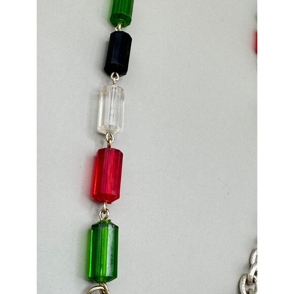 Vintage Sarah Coventry Retro Lucite Bead Silver Tone Necklace & Bracelet Set - Picture 5 of 11